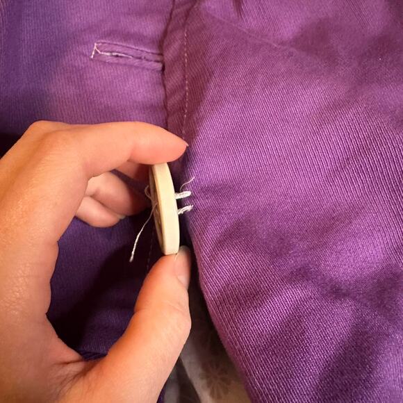 H&M Purple Button Up Long Jacket - Picture 6 of 8